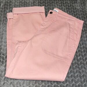 STUDIO BLUE Sophia Relaxed Utility Pocket Pants Light Pink - Size 30.